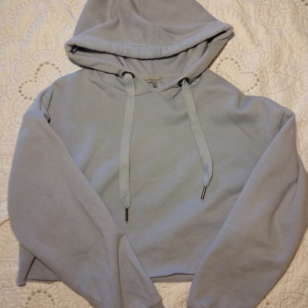Charlotte Russe Cropped Purple Hoodie
